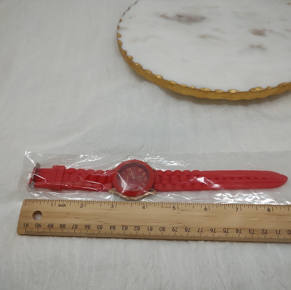 New Bright Red Women's Silicone Watch